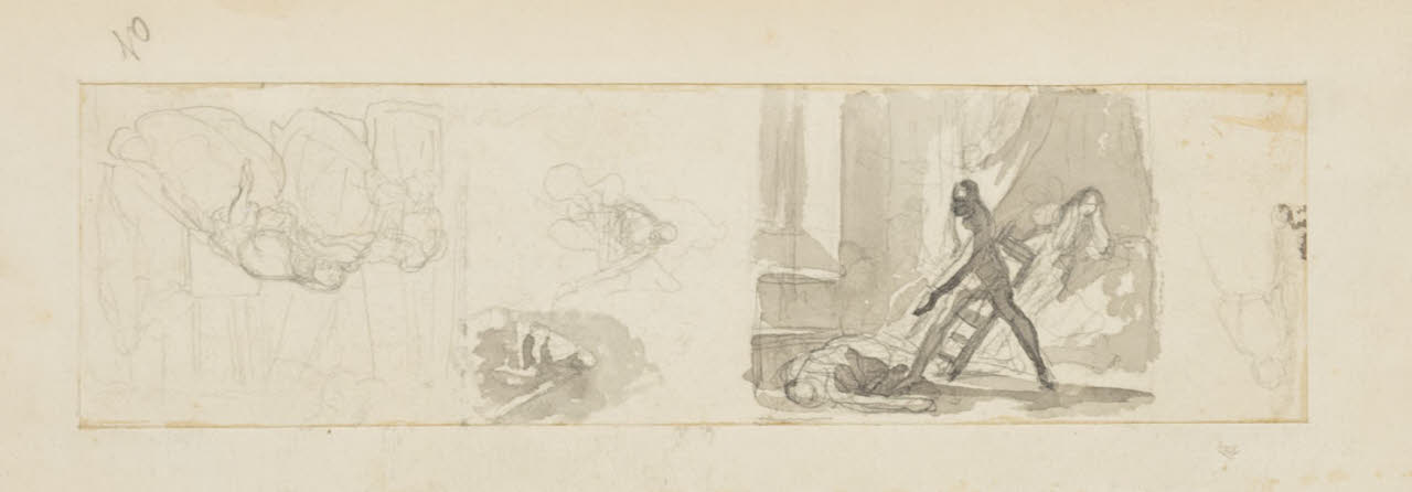 Studi per composizioni, Studi per composizioni (disegno) di Durini, Alessandro (sec. XIX)