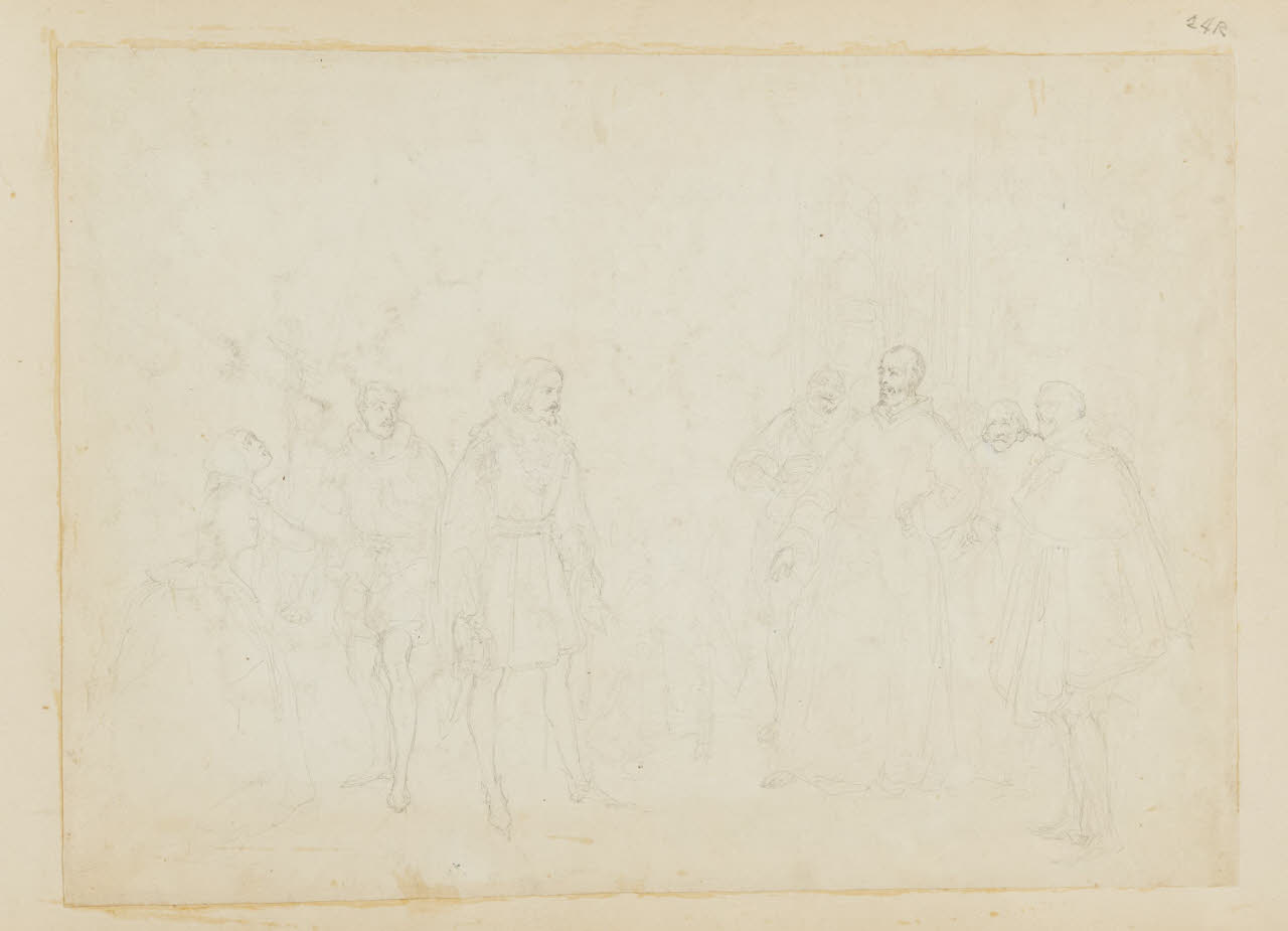 Studio per composizione, Studio per composizione (disegno) di Durini, Alessandro (sec. XIX)