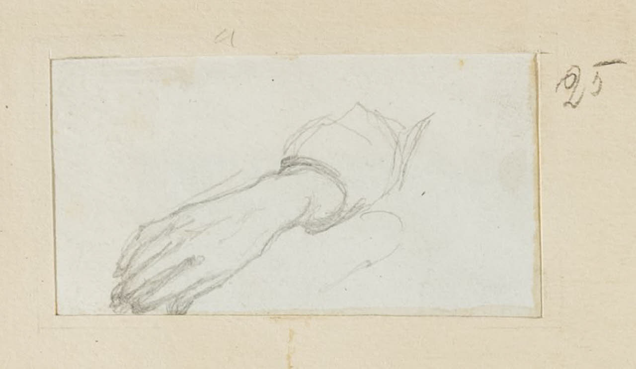 Studio di mano, Studio di mano (disegno) di Durini, Alessandro (sec. XIX)