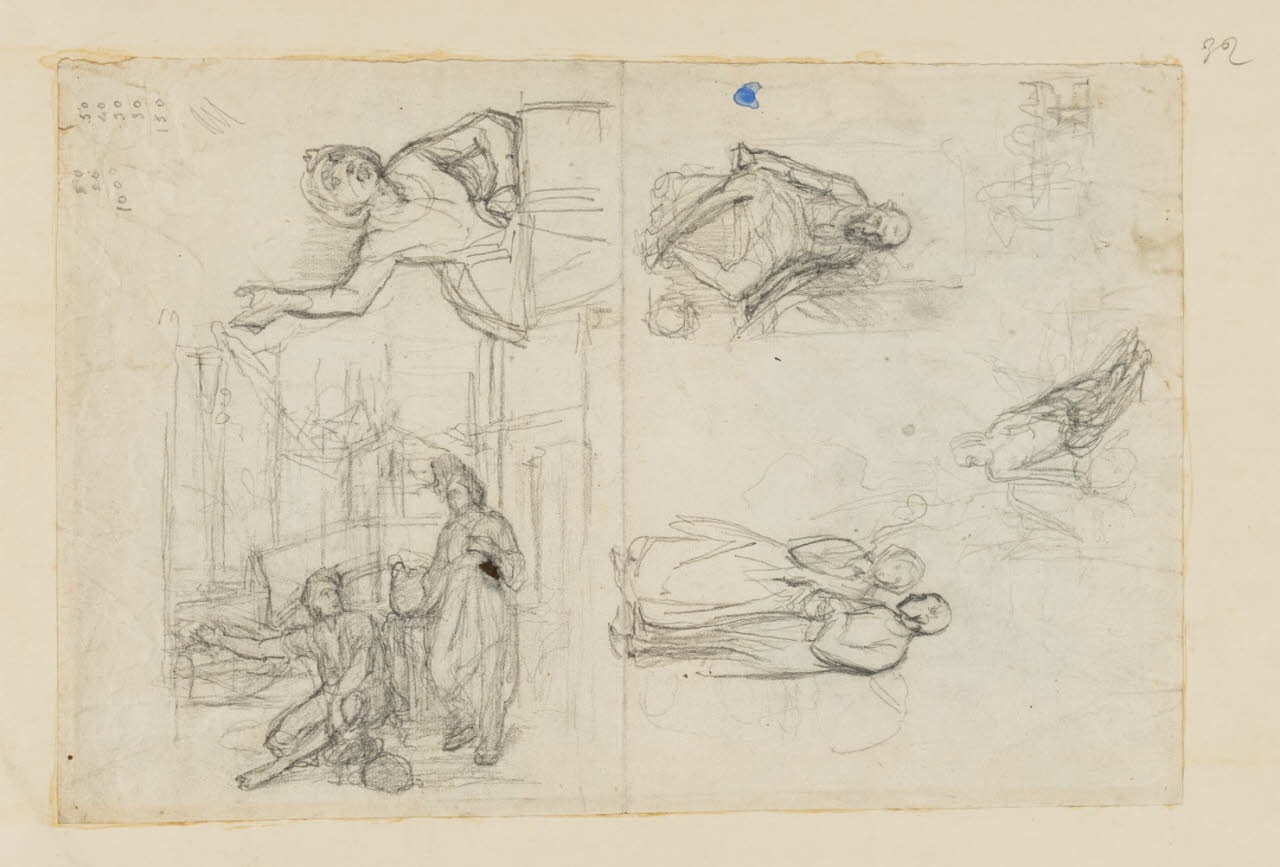 Studio per figure varie, Studio per figure varie (disegno) di Durini, Alessandro (sec. XIX)