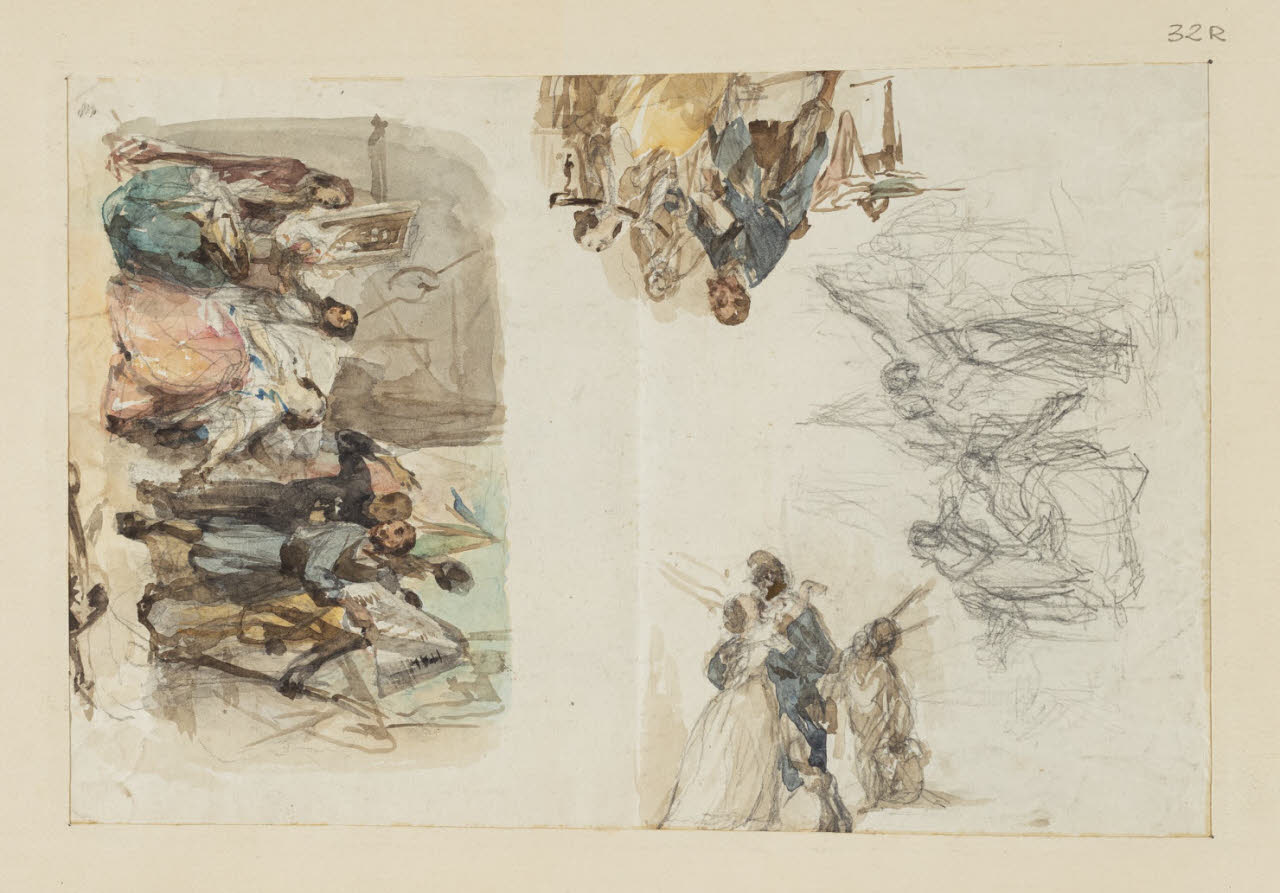 Studio per composizioni, Studio per composizioni (disegno) di Durini, Alessandro (sec. XIX)