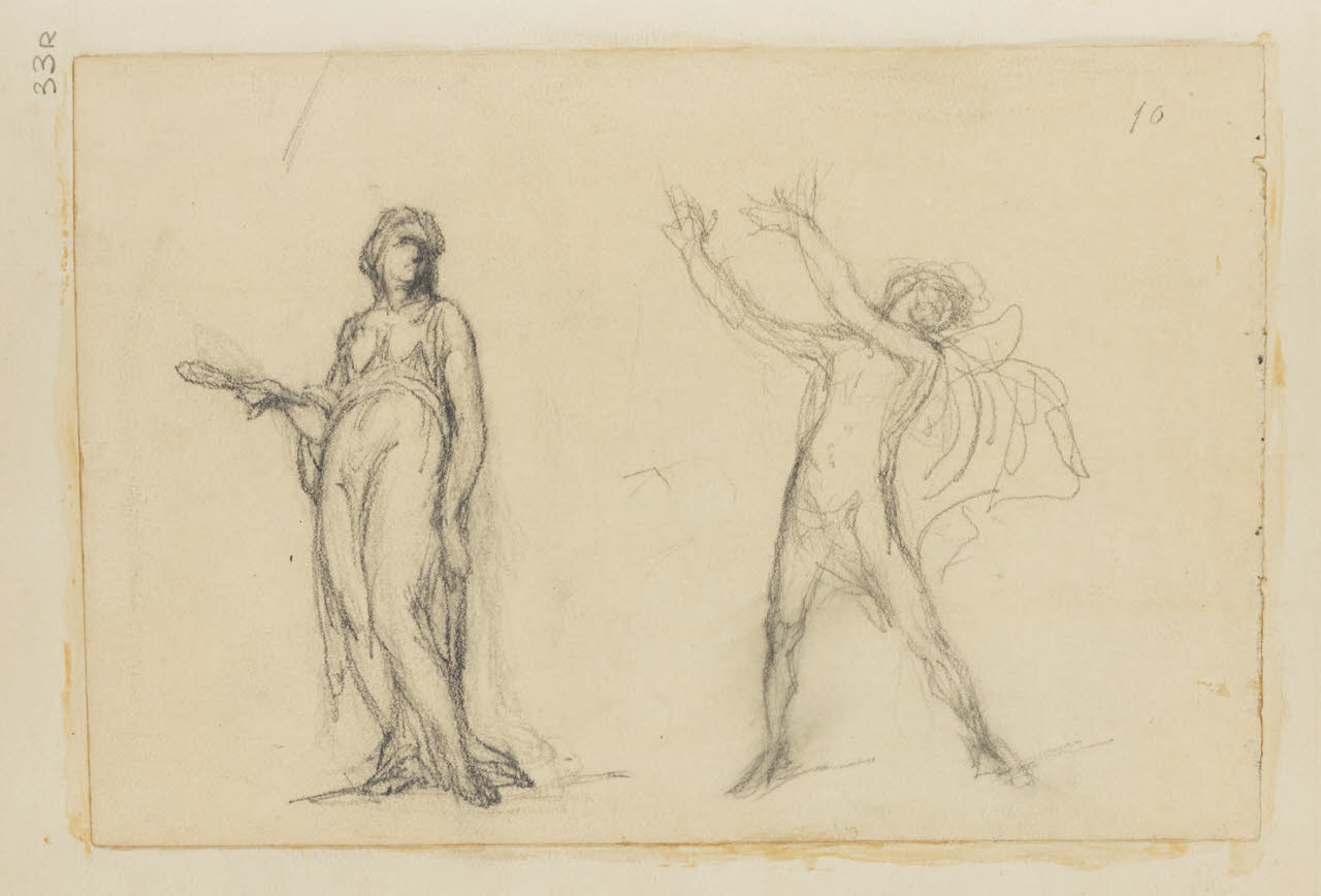 Studi per figure femminili, Studi per figure femminili (disegno) di Durini, Alessandro (sec. XIX)