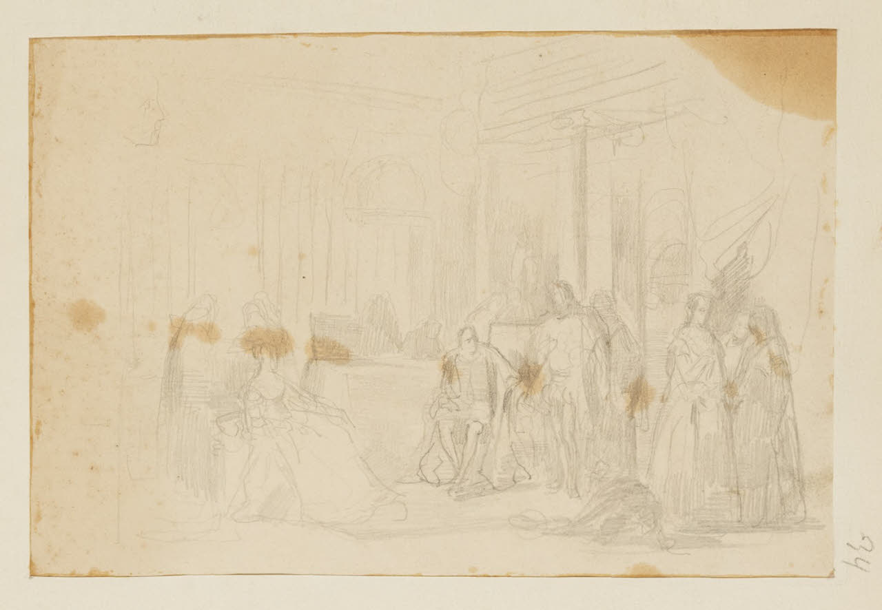 Studio per composizione, Studio per composizione (disegno) di Durini, Alessandro (sec. XIX)