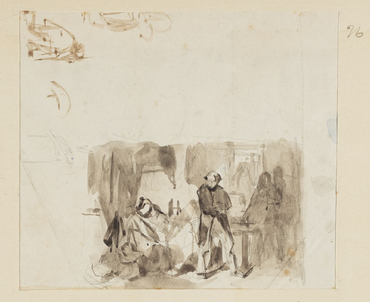 Studio per composizione, Studio per composizione (disegno) di Durini, Alessandro (sec. XIX)