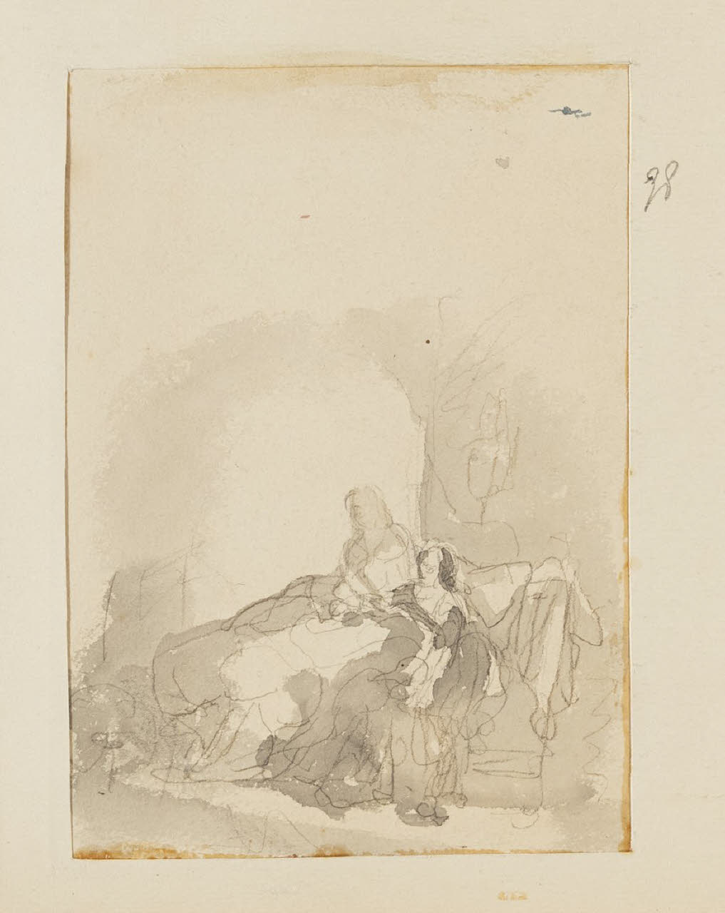 Studio per composizione, Studio per composizione (disegno) di Durini, Alessandro (sec. XIX)