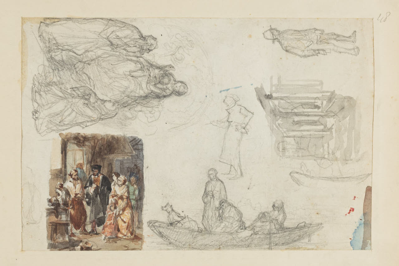 Studio per composizioni, Studio per composizioni (disegno) di Durini, Alessandro (sec. XIX)