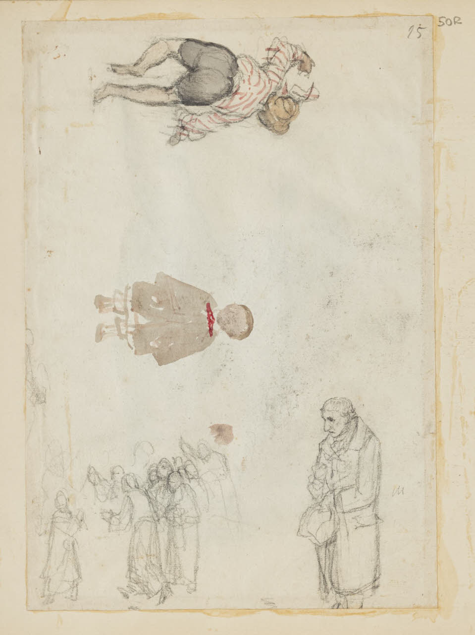 Schizzi di figure, Schizzi di figure (disegno) di Durini, Alessandro (sec. XIX)