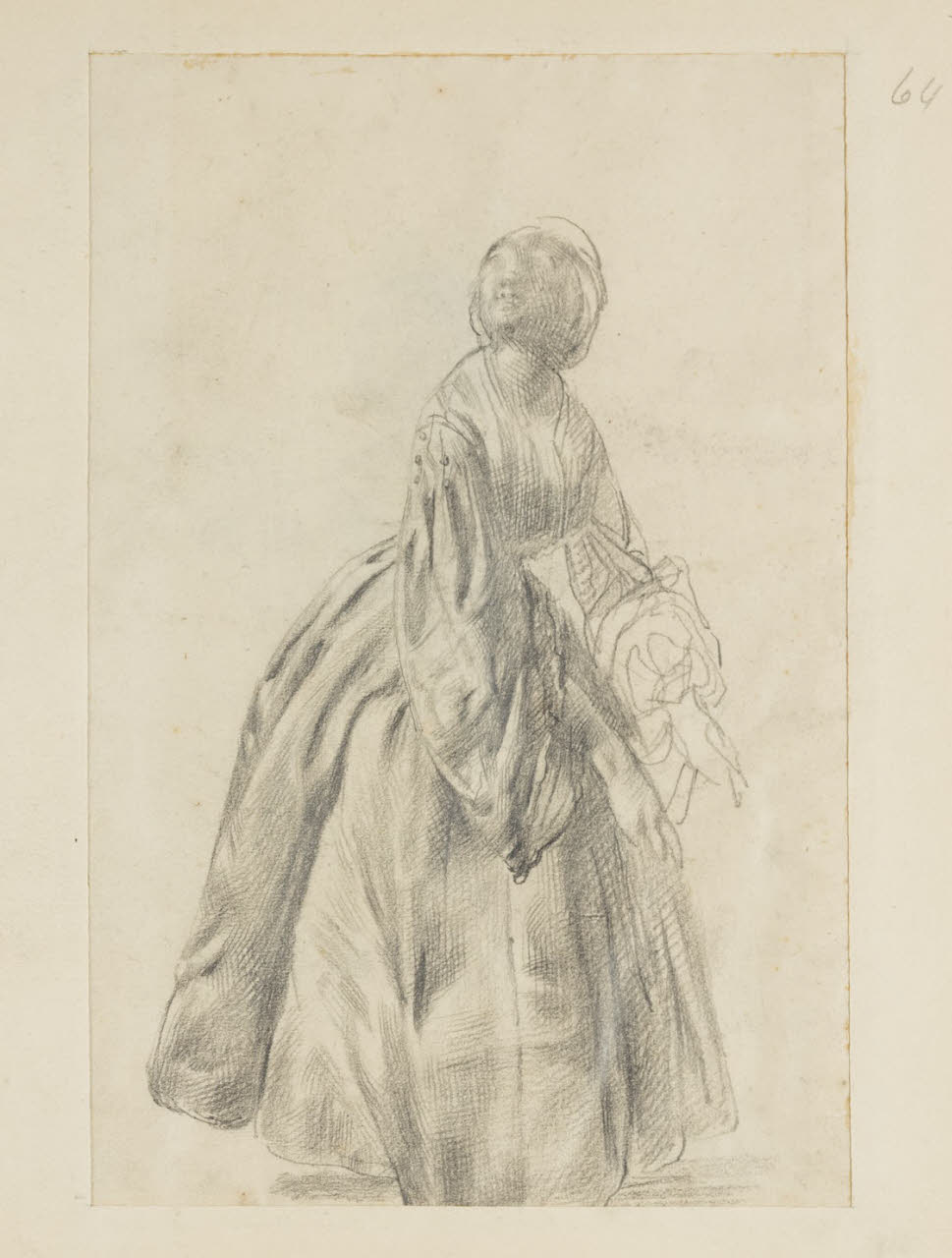 Figura femminile, Figura femminile (disegno) di Durini, Alessandro (sec. XIX)