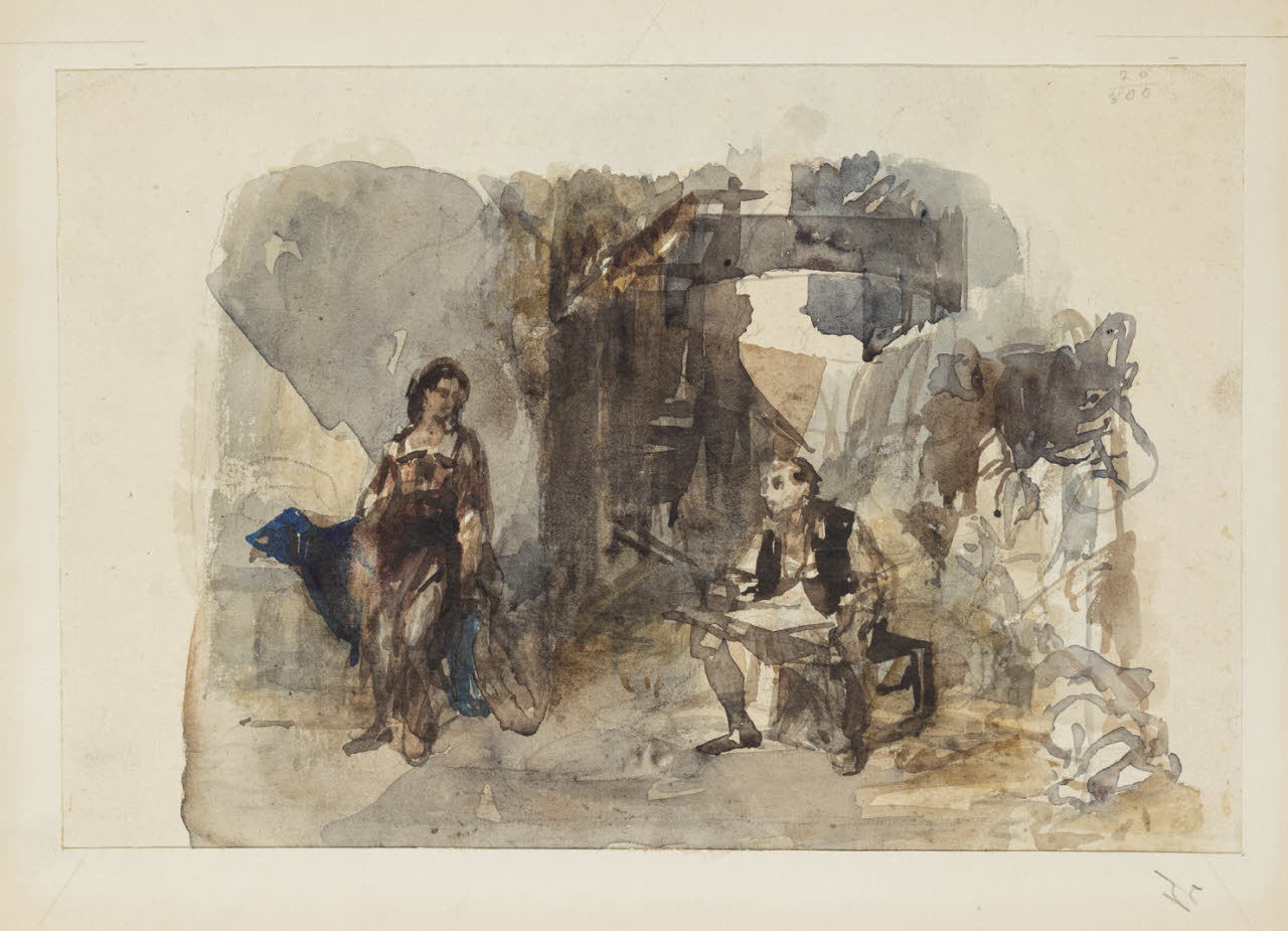 Studio per composizione, Studio per composizione (disegno) di Durini, Alessandro (sec. XIX)