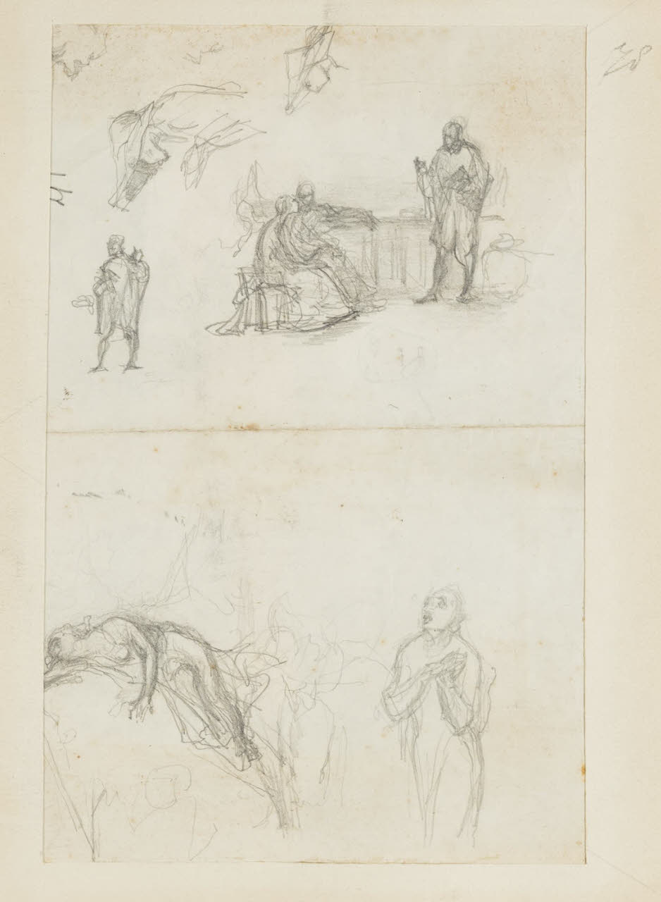 Schizzi di figure varie, Schizzi di figure varie (disegno) di Durini, Alessandro (sec. XIX)