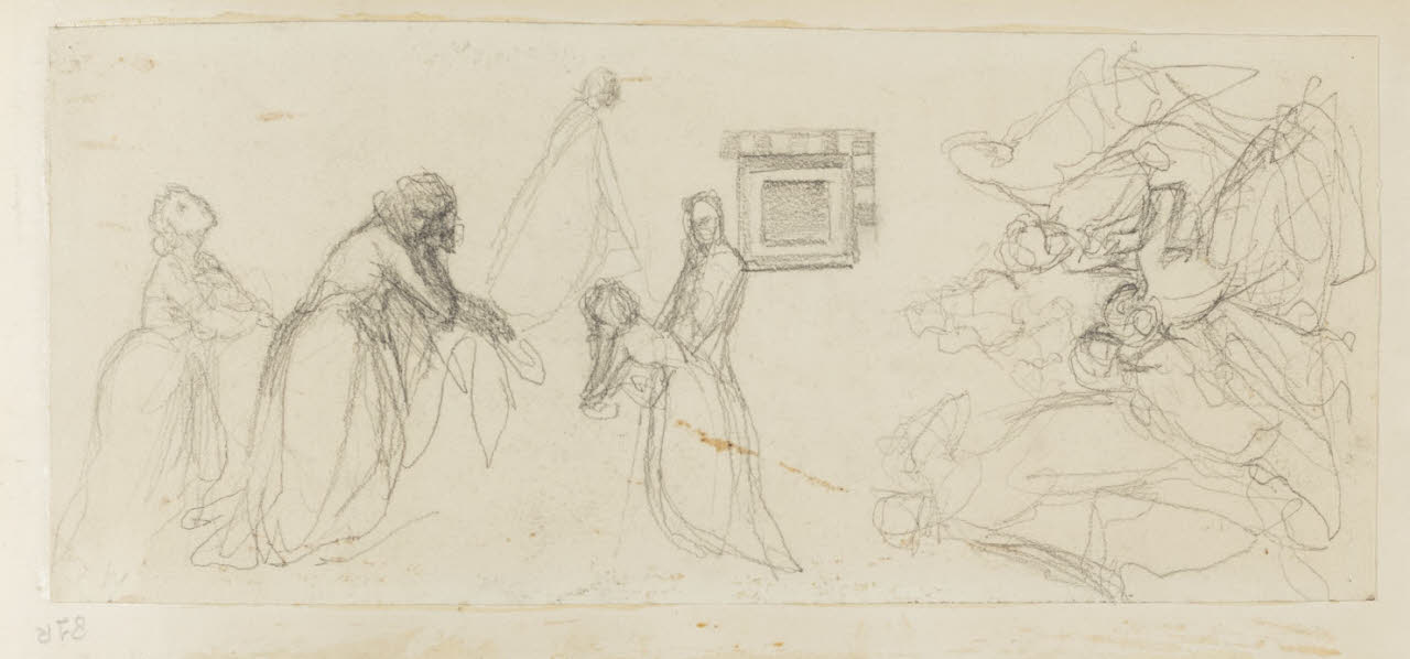 Studio per composizione e figure varie, Studio per composizione e figure varie (disegno) di Durini, Alessandro (sec. XIX)