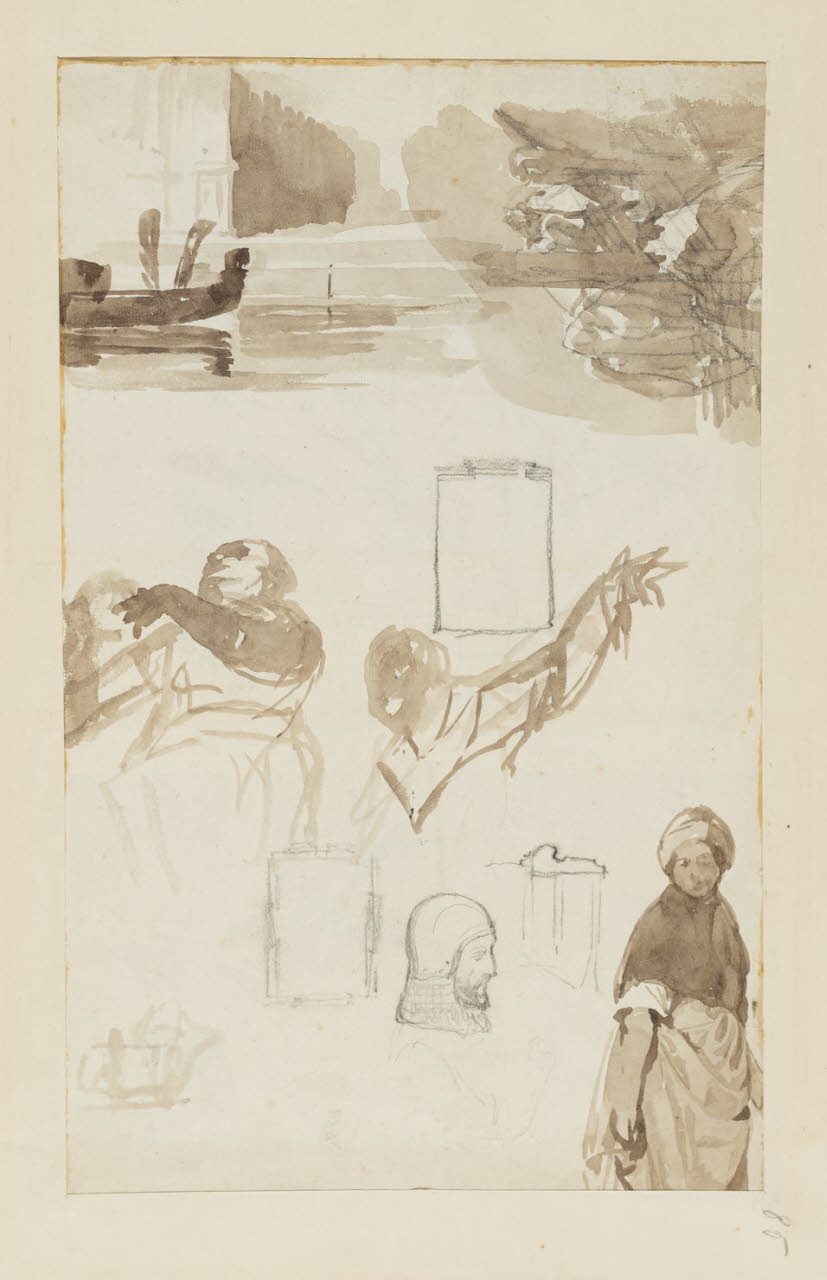 Studio per composizione e schizzi vari, Studio per composizione e schizzi vari (disegno) di Durini, Alessandro (sec. XIX)