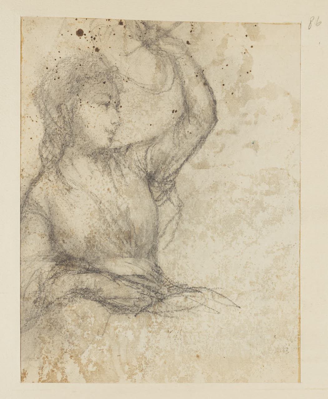 Figura femminile, Figura femminile (disegno) di Durini, Alessandro (sec. XIX)