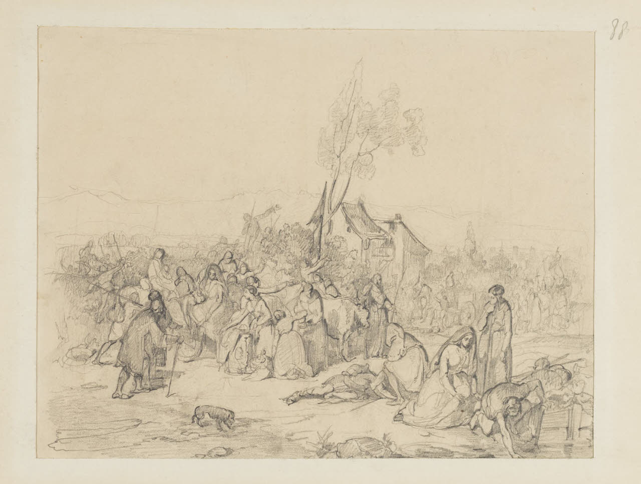 Composizione con figure, Composizione con figure (disegno) di Durini, Alessandro (sec. XIX)