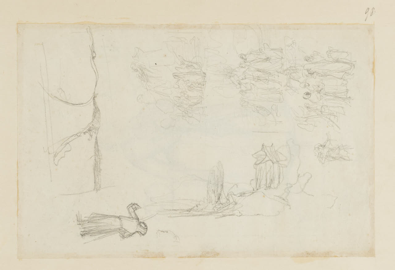 Studio per composizioni e paesaggio, Studio per composizioni e paesaggio (disegno) di Durini, Alessandro (sec. XIX)