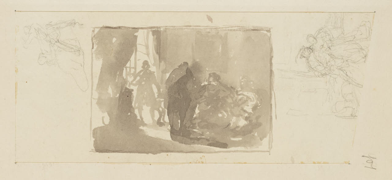 Studio per composizione e schizzi, Studio per composizione e schizzi (disegno) di Durini, Alessandro (sec. XIX)