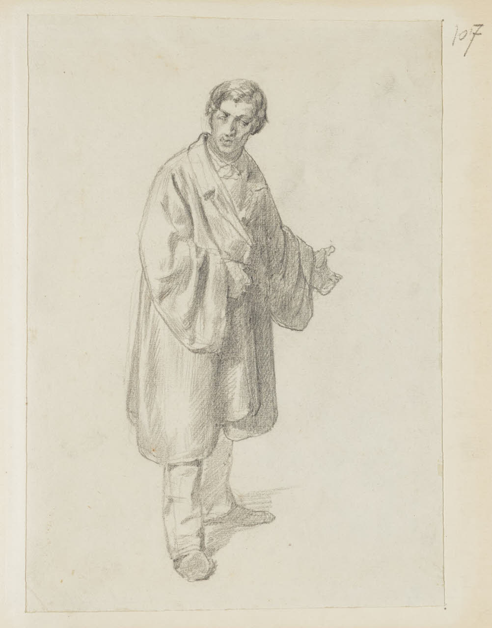 Figura maschile, Figura maschile (disegno) di Durini, Alessandro (sec. XIX)