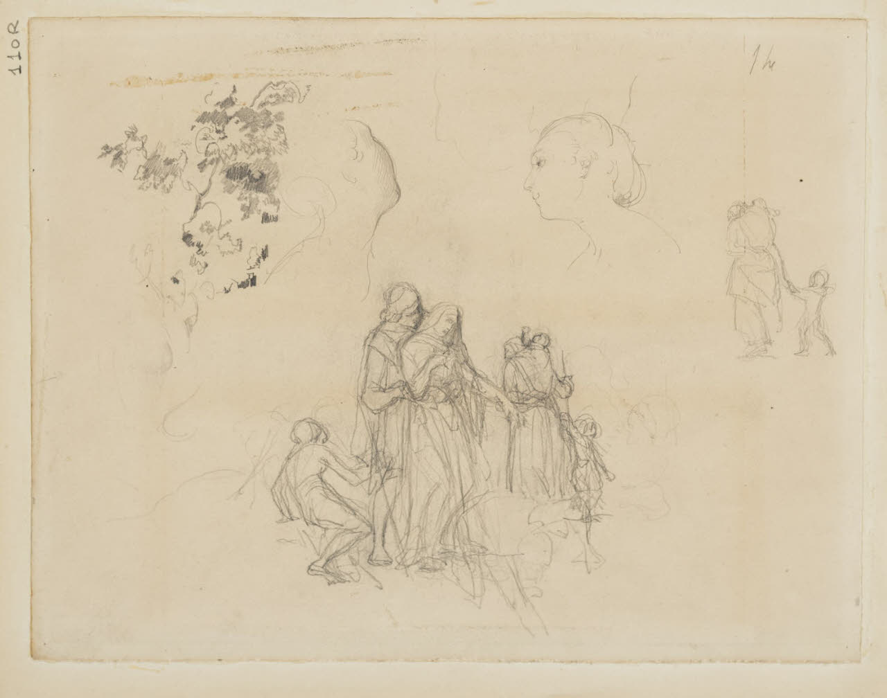 Composizione e schizzi vari, Composizione e schizzi vari (disegno) di Durini, Alessandro (sec. XIX)