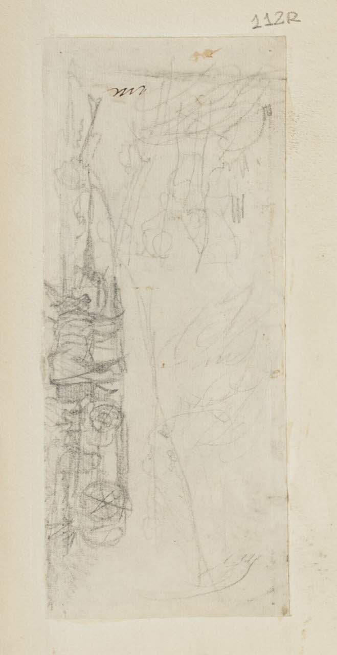 Carretto trainato da cavalli, Carretto trainato da cavalli (disegno) di Durini, Alessandro (sec. XIX)