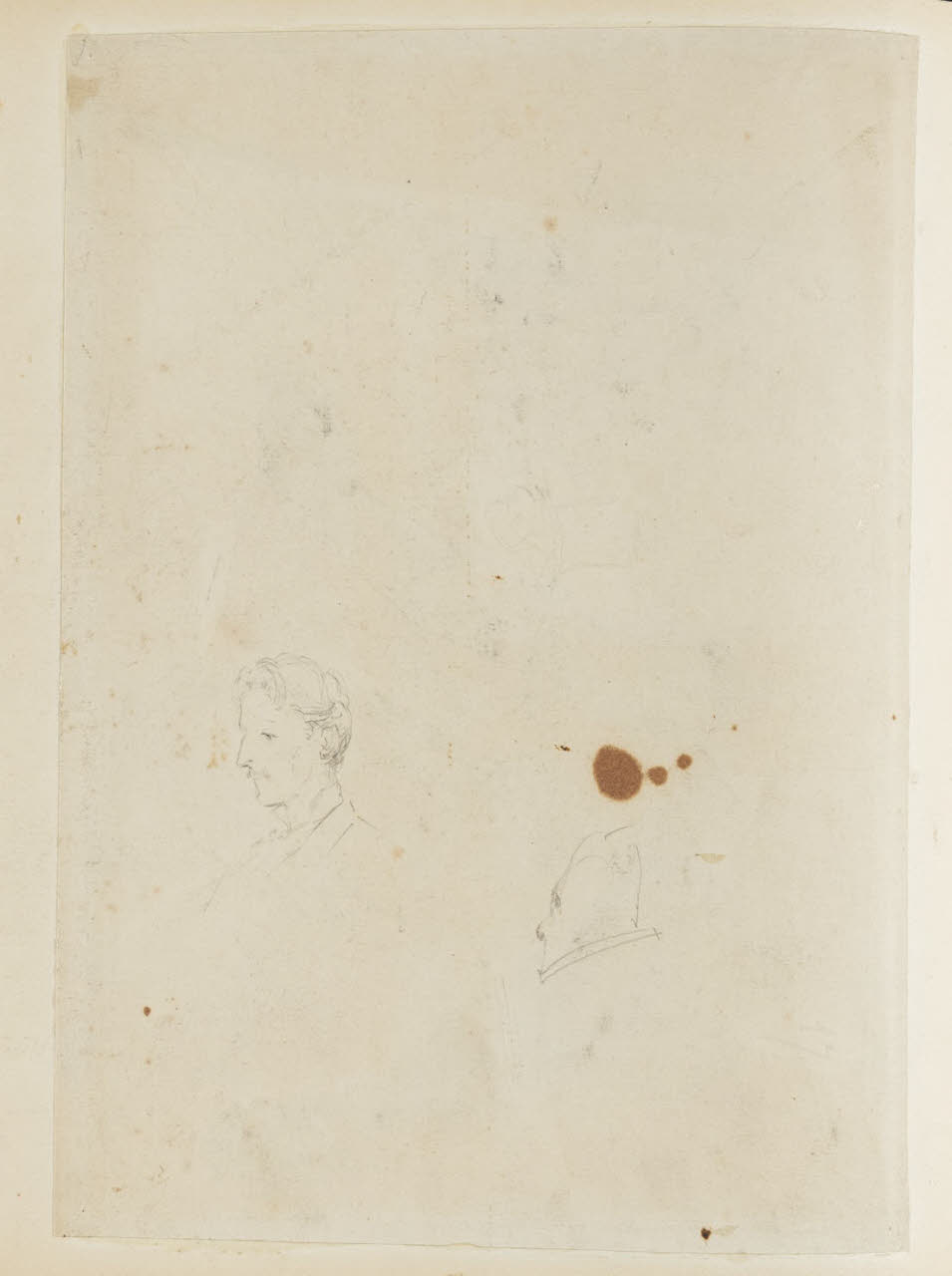 Abbozzi di teste maschili, Abbozzi di teste maschili (disegno) di Durini, Alessandro (sec. XIX)