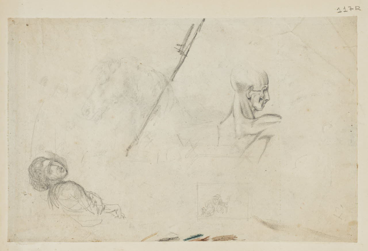 Schizzi vari, Schizzi vari (disegno) di Durini, Alessandro (sec. XIX)