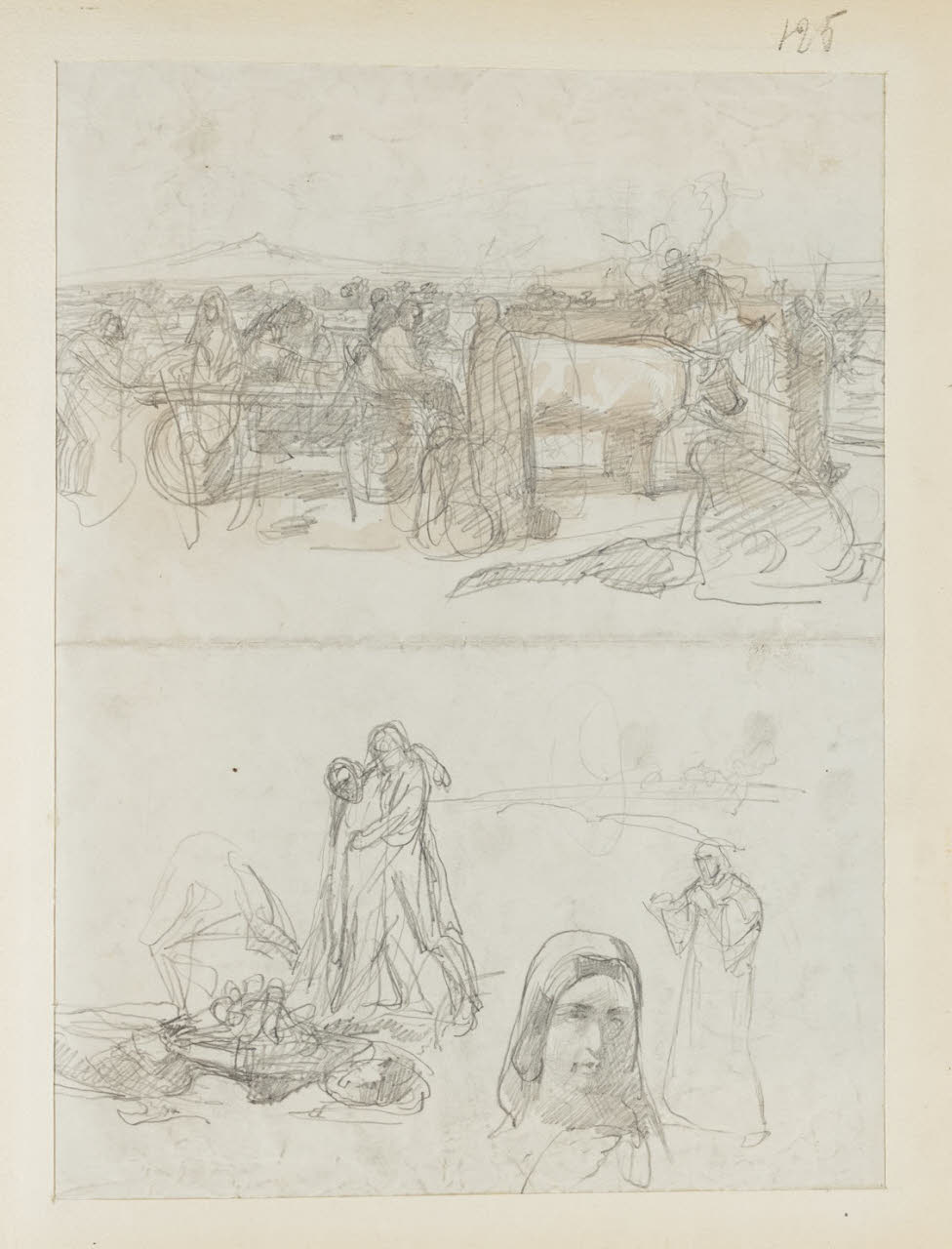 Composizione e figure varie, Composizione e figure varie (disegno) di Durini, Alessandro (sec. XIX)