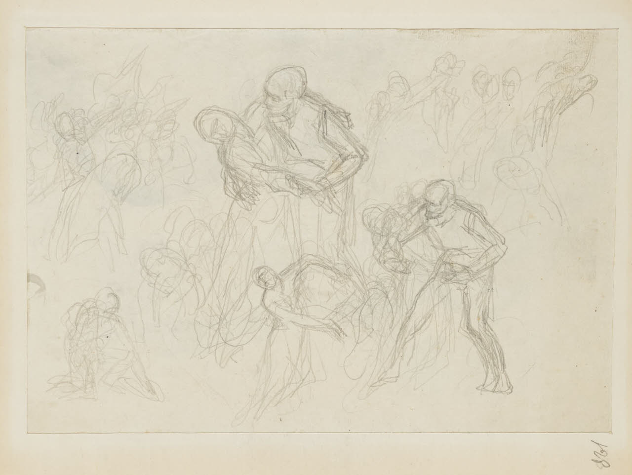 Studio di figure, Studio di figure (disegno) di Durini, Alessandro (sec. XIX)