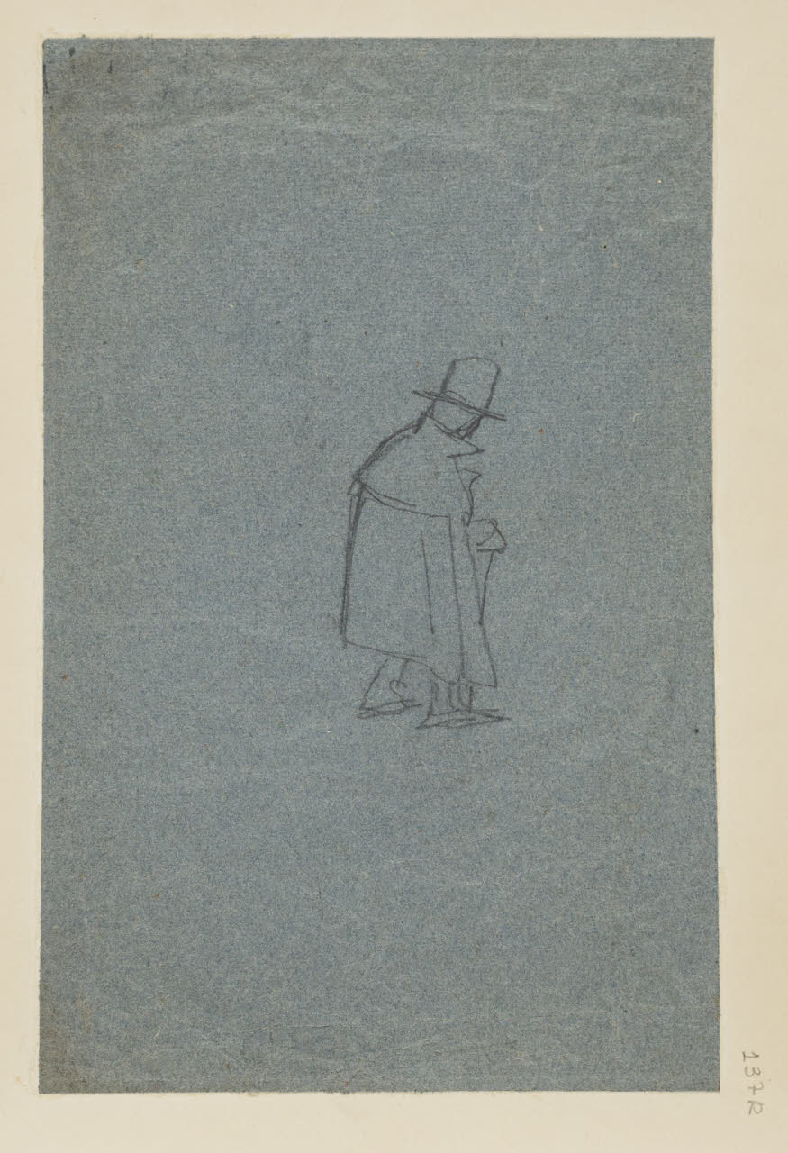 Abbozzo di figura maschile, Abbozzo di figura maschile (disegno) di Durini, Alessandro (sec. XIX)