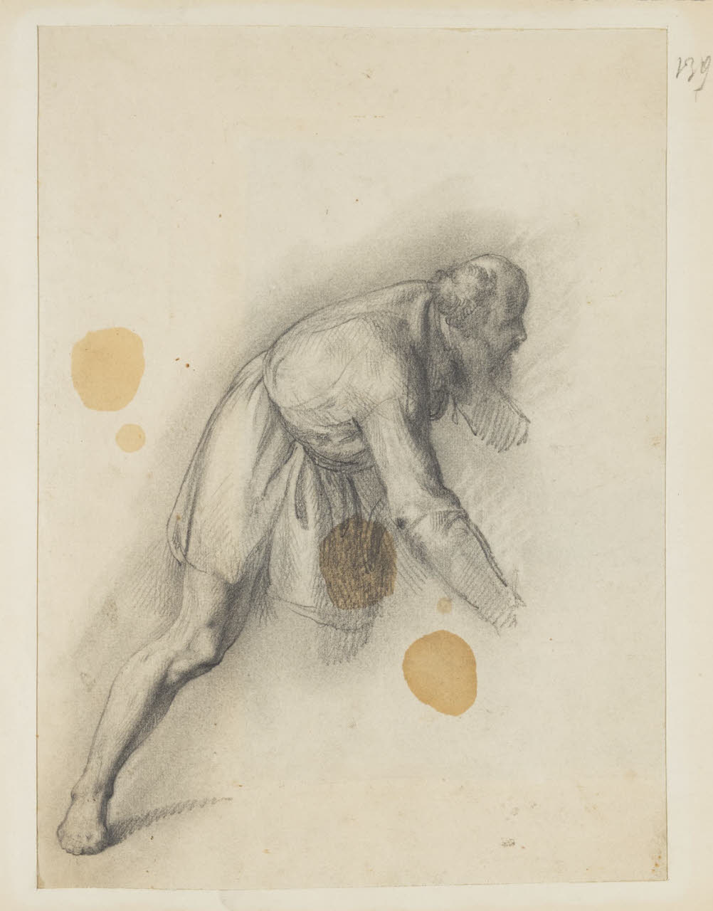 Figura maschile, Figura maschile (disegno) di Durini, Alessandro (sec. XIX)