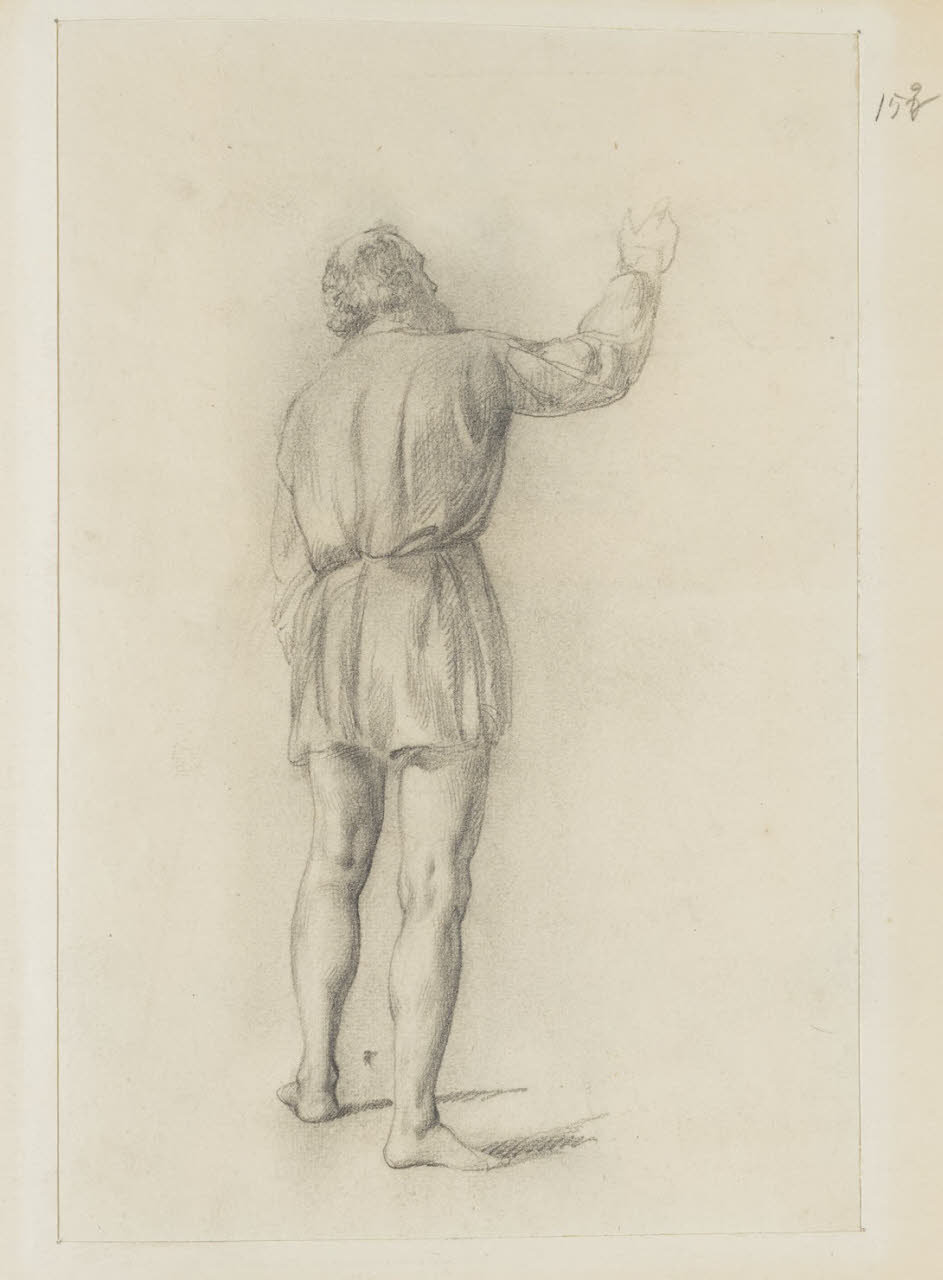 Uomo di spalle, Uomo di spalle (disegno) di Durini, Alessandro (sec. XIX)