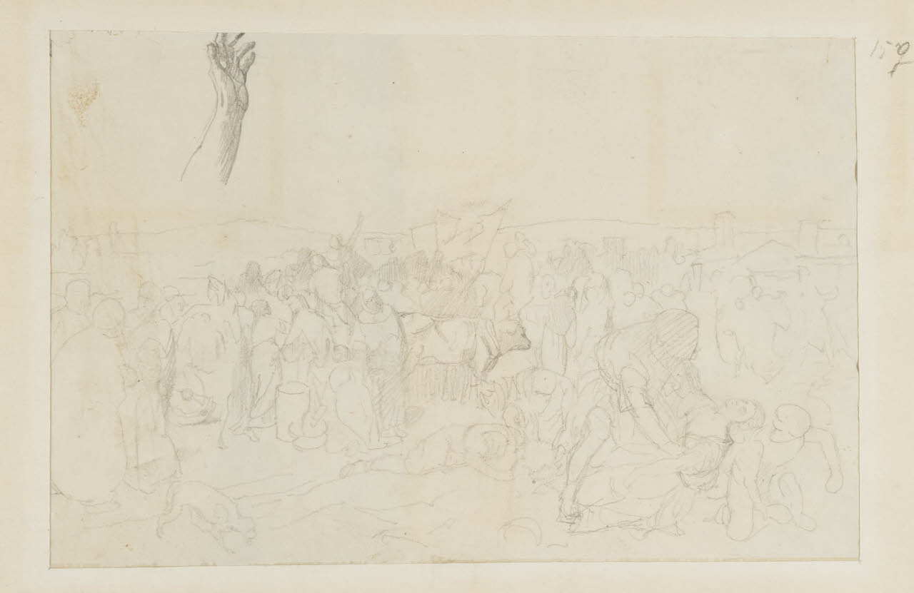 Studio per composizione e studio di mano, Studio per composizione e studio di mano (disegno) di Durini, Alessandro (sec. XIX)