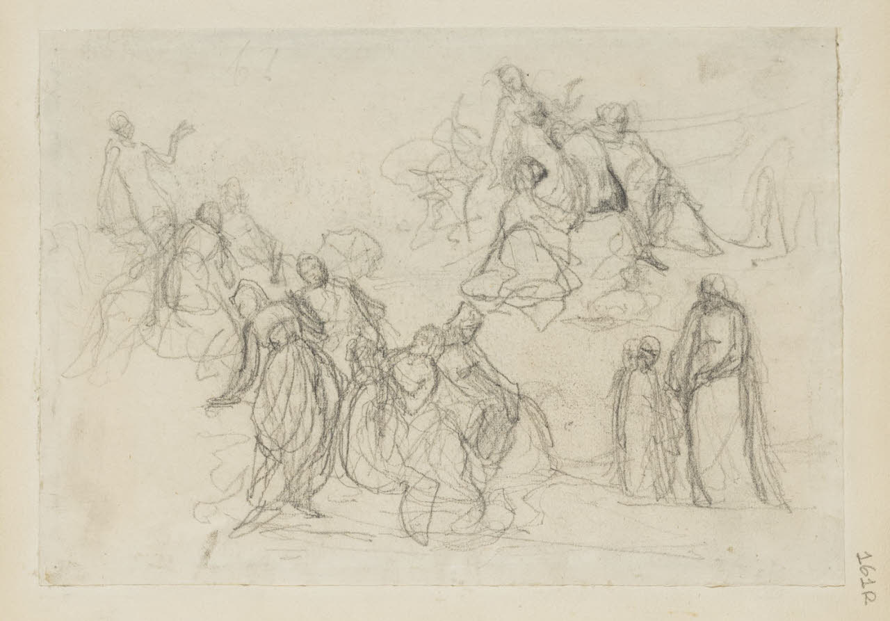 Schizzi di figure, Schizzi di figure (disegno) di Durini, Alessandro (sec. XIX)