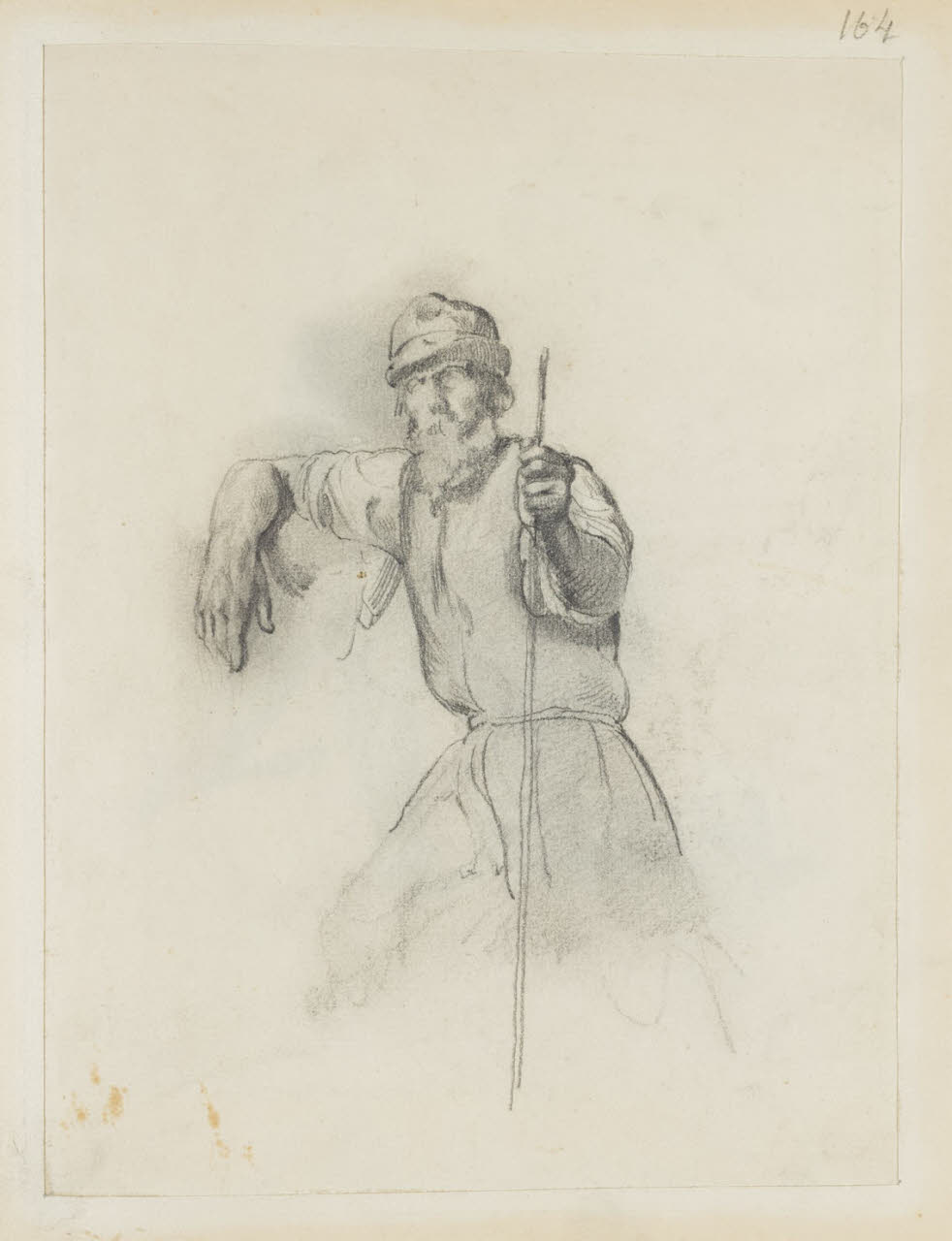 Uomo seduto, Uomo seduto (disegno) di Durini, Alessandro (sec. XIX)