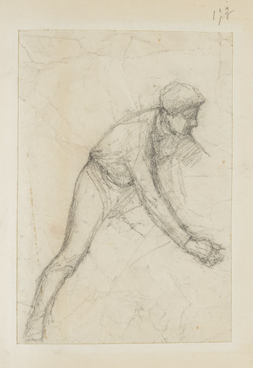 Studio di figura maschile, Studio di figura maschile (disegno) di Durini, Alessandro (sec. XIX)