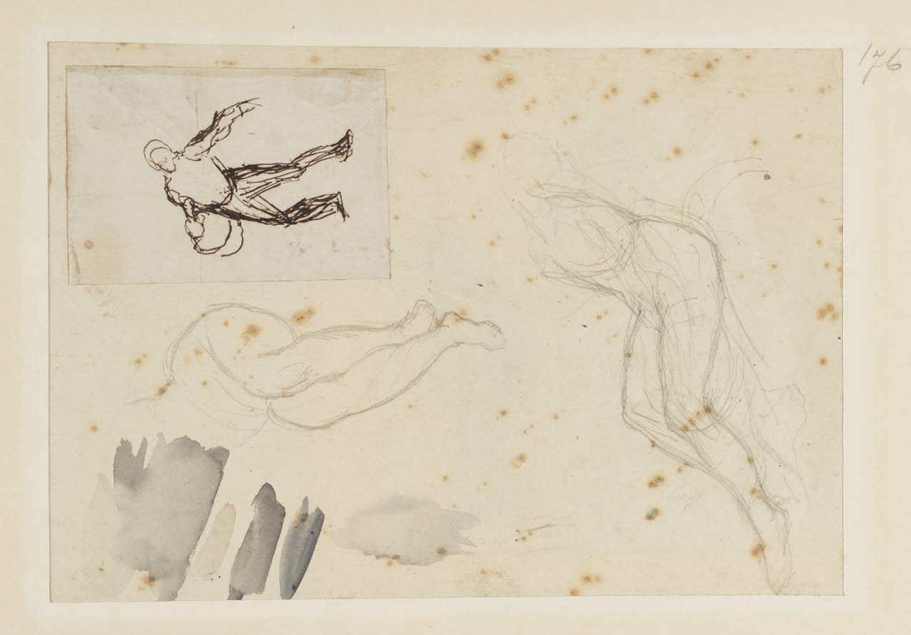 Studi di gambe, Studi di gambe (disegno) di Durini, Alessandro (sec. XIX)