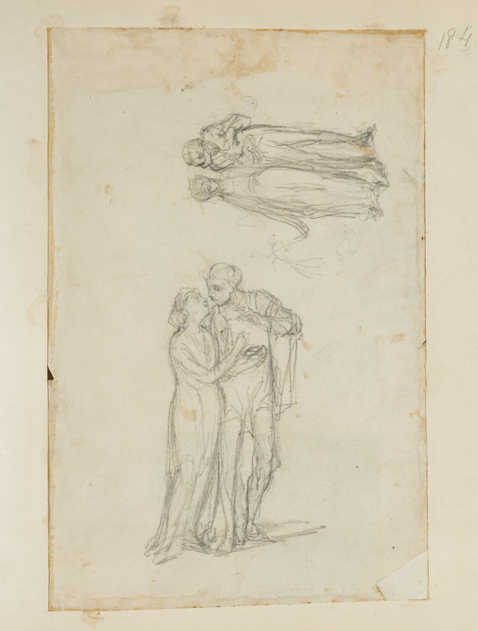 Coppie di amanti, Coppie di amanti (disegno) di Durini, Alessandro (sec. XIX)