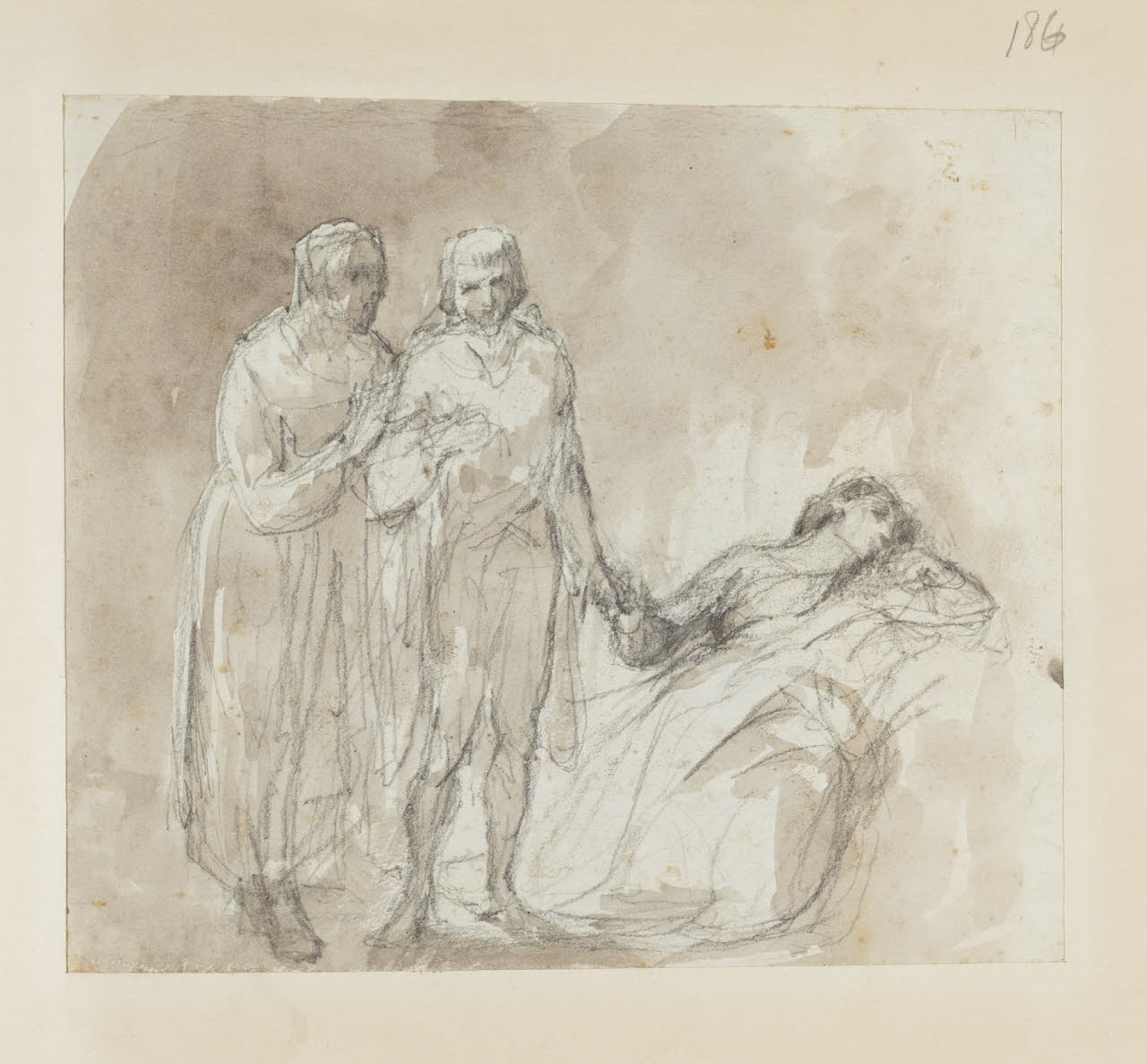 Studio per composizione, Studio per composizione (disegno) di Durini, Alessandro (sec. XIX)