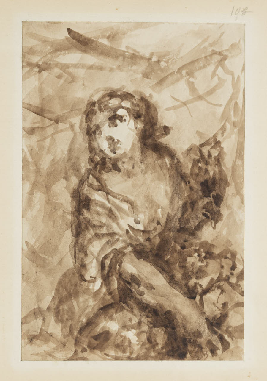 Figura femminile, Figura femminile (disegno) di Durini, Alessandro (sec. XIX)