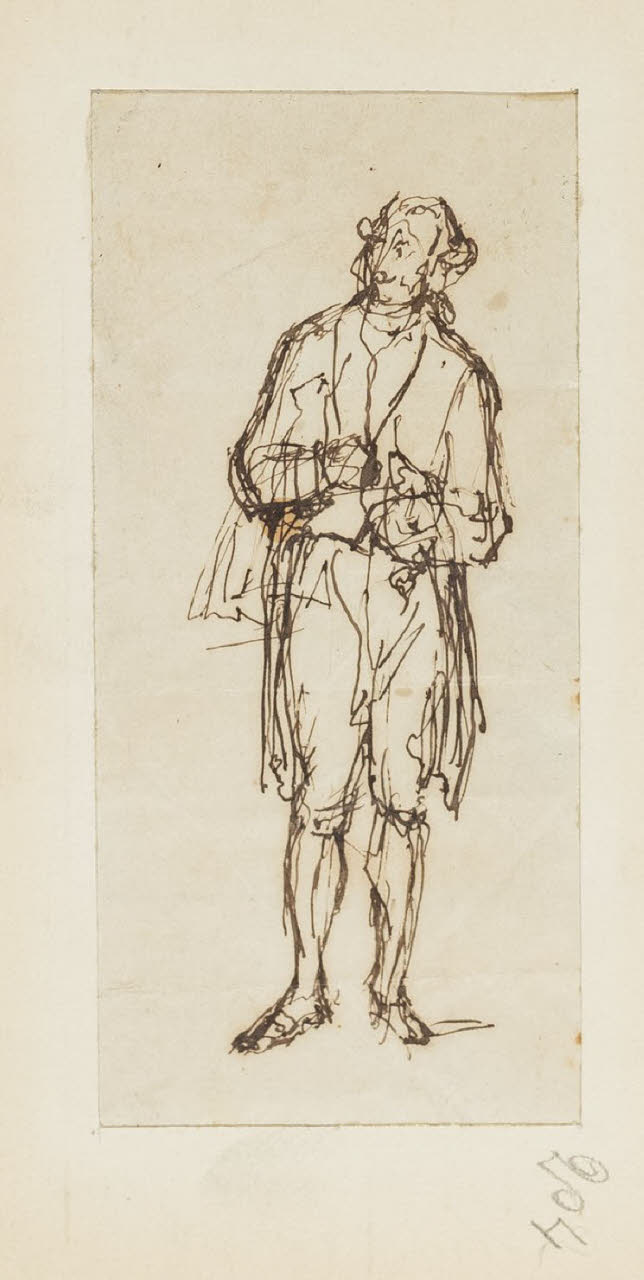 Figura maschile, Figura maschile (disegno) di Durini, Alessandro (sec. XIX)