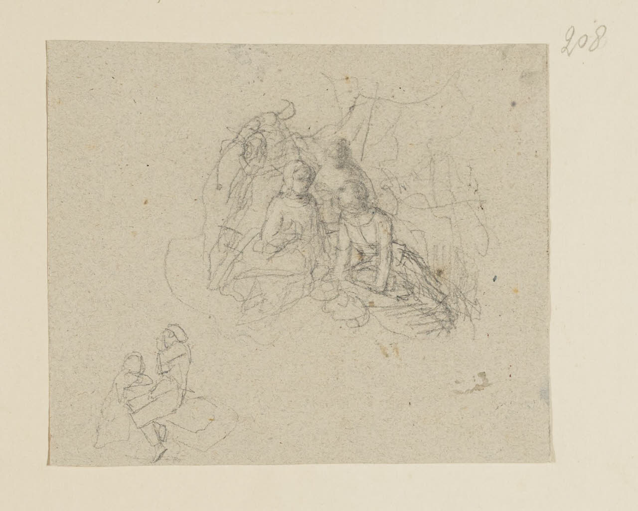 Studio per composizione, Studio per composizione (disegno) di Durini, Alessandro (sec. XIX)