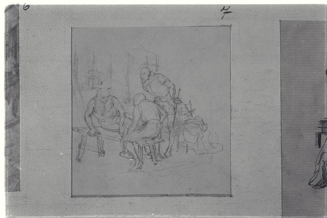 Studio per composizione (disegno) di Durini, Alessandro (sec. XIX)