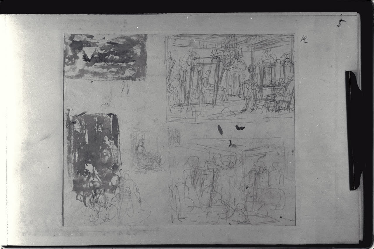 Studio per composizioni (disegno) di Durini, Alessandro (sec. XIX)