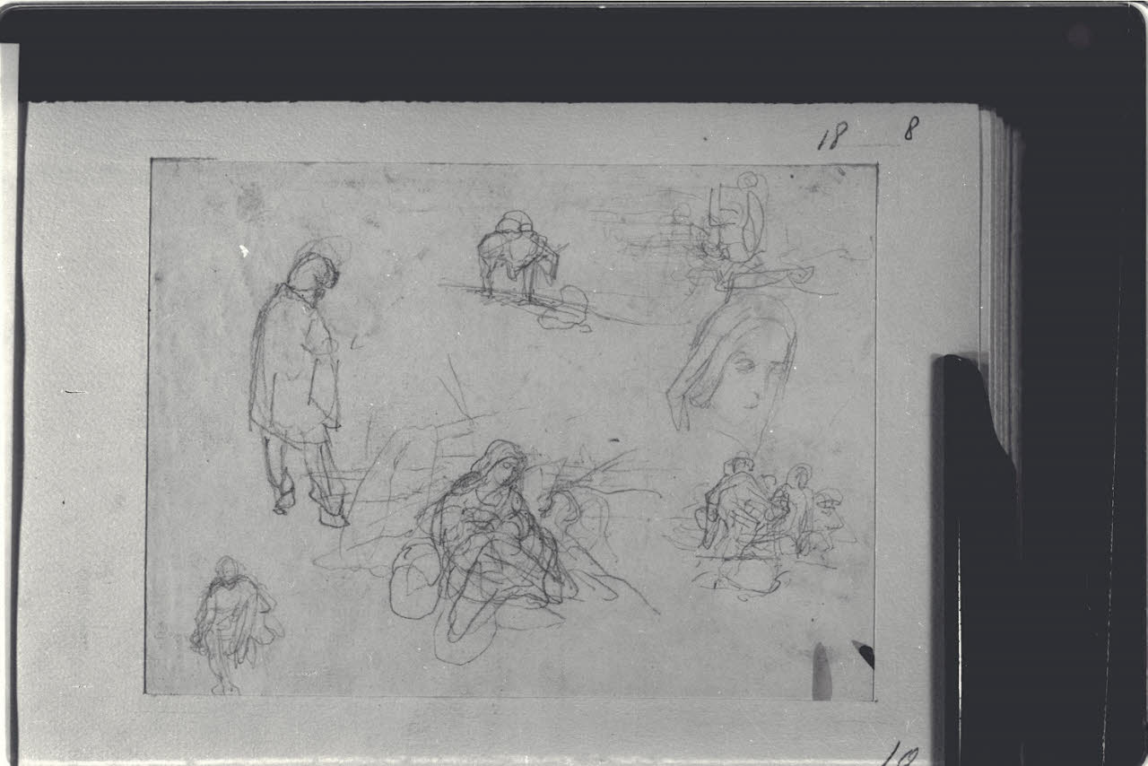 Schizzi di figure (disegno) di Durini, Alessandro (sec. XIX)