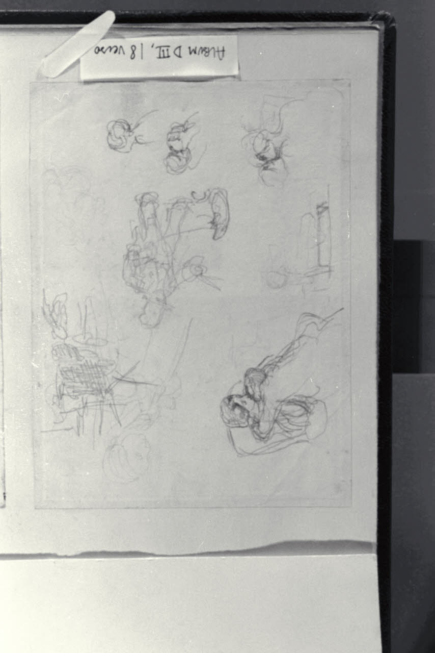 Schizzi vari di figure e di scenette (disegno) di Durini, Alessandro (sec. XIX)