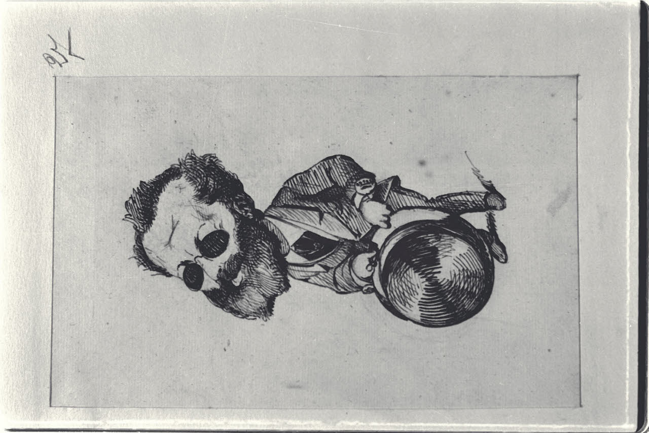 Caricatura maschile (disegno) di Durini, Alessandro (sec. XIX)
