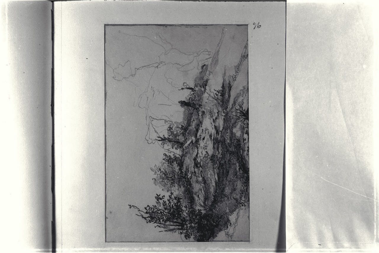 Paesaggio boscoso (disegno) di Durini, Alessandro (sec. XIX)