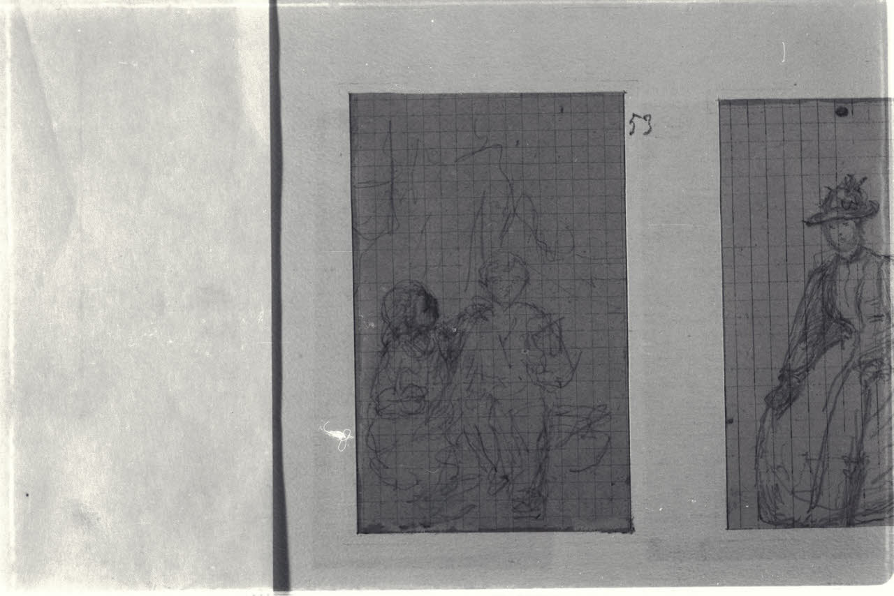 Schizzo di due bambini (disegno) di Durini, Alessandro (sec. XIX)