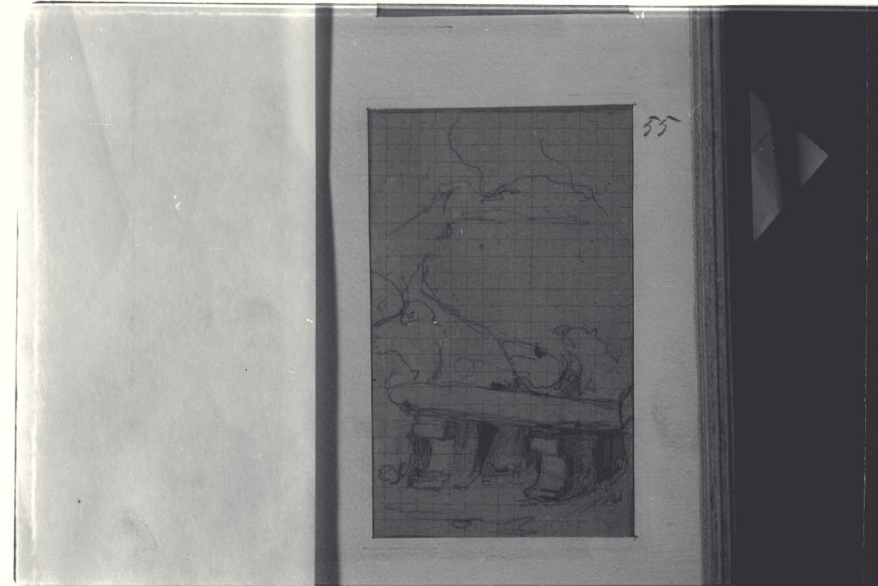 Schizzo di balaustra (disegno) di Durini, Alessandro (sec. XIX)