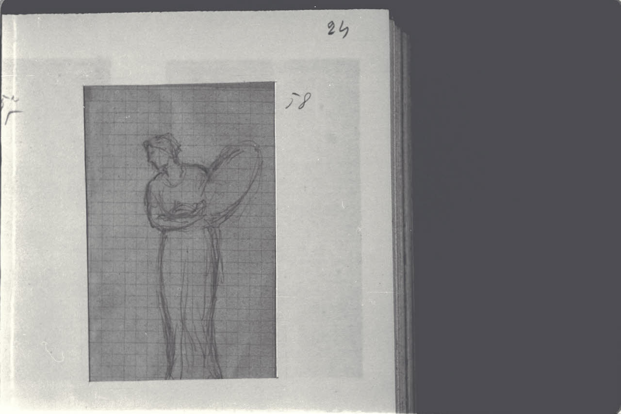 Figura femminile (disegno) di Durini, Alessandro (sec. XIX)
