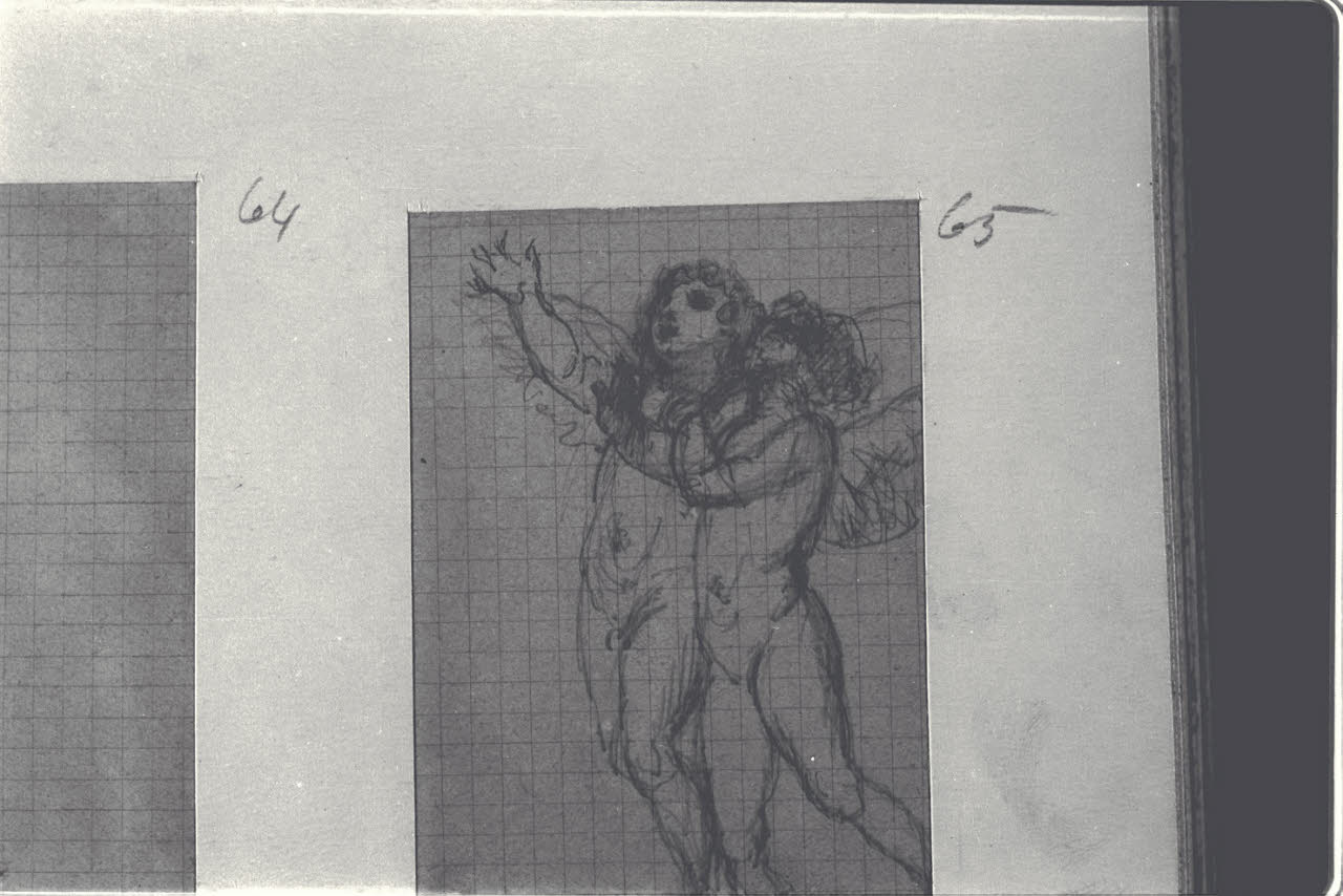 Due amorini (disegno) di Durini, Alessandro (sec. XIX)